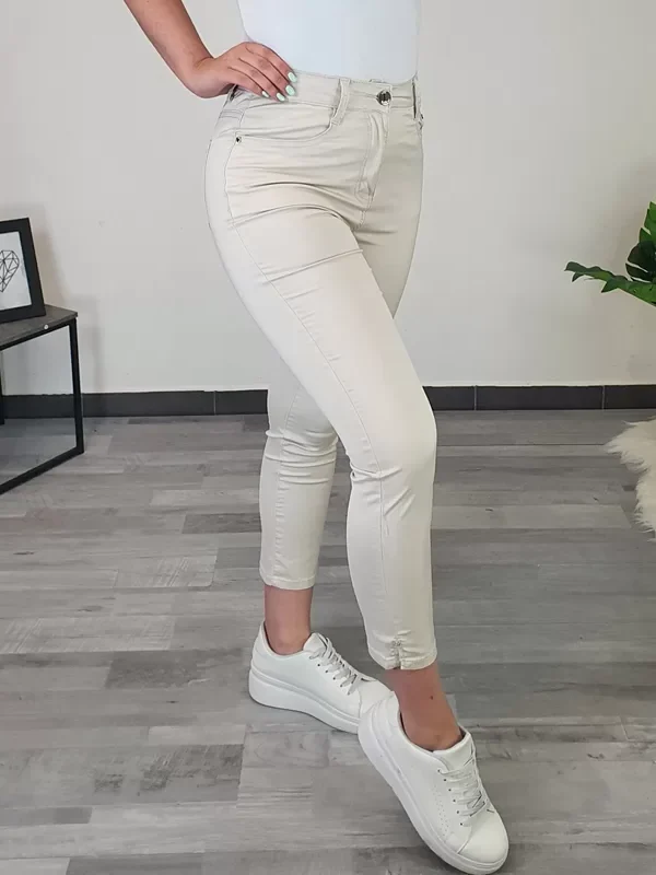 ELEGANTNE 7/8 HLAČE 3A506 BEŽ