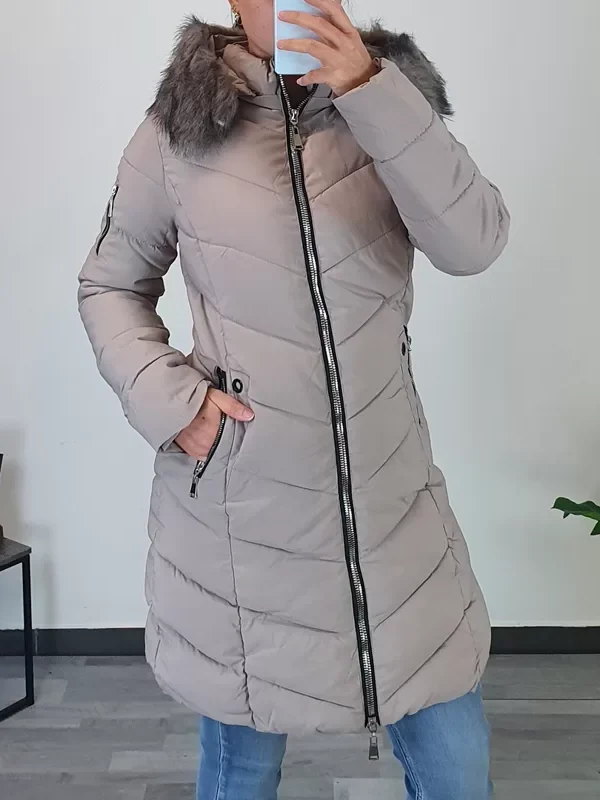 PLAŠČ P22-6662 BEŽ