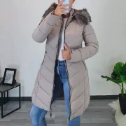 PLAŠČ P22-6662 BEŽ - slika 3