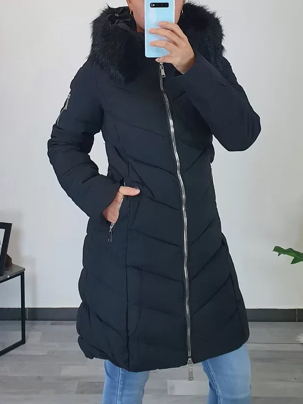 PLAŠČ P22-6662 ČRNA