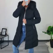 PLAŠČ P22-6662 ČRNA - slika 2