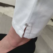 ELEGANTNE HLAČE DENISA 10650 7/8 BELE - slika 5