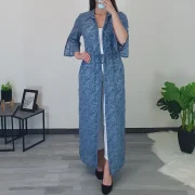 PLAŠČ JASMINE SVETLO MODER - slika 3