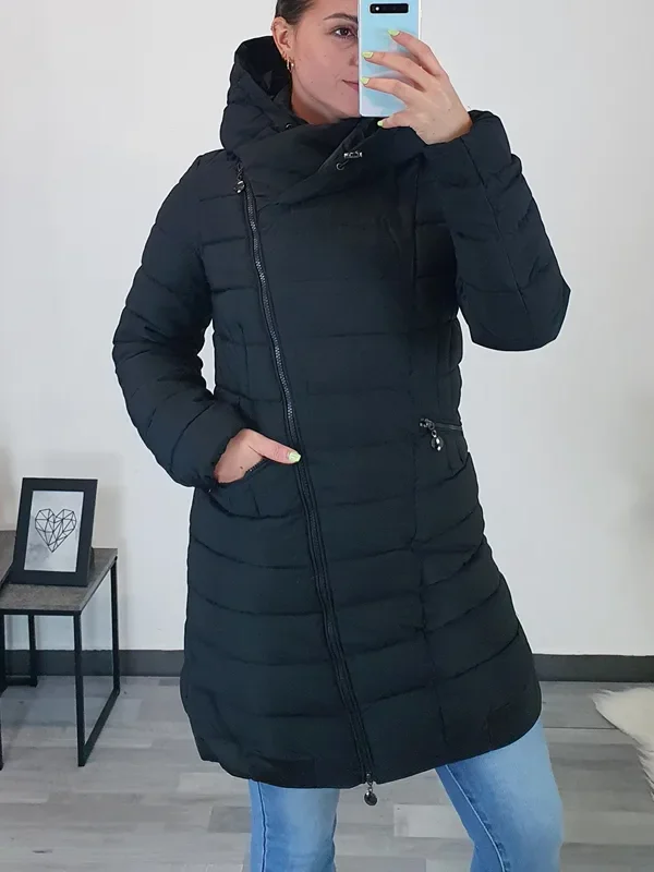 PLAŠČ P3-6007 ČRNA