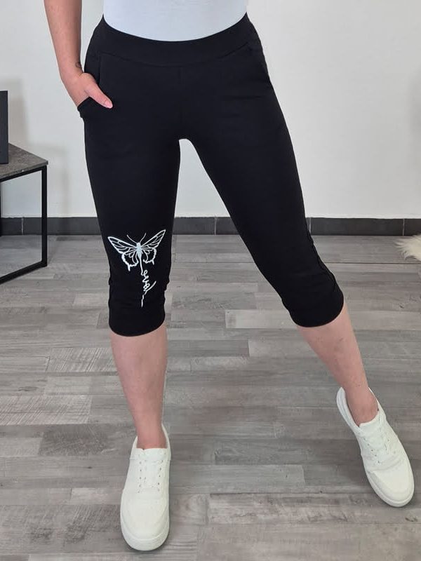 ŠPORTNE HLAČE LENA 3/4 ČRNE  NAPAPČNA!!!!!!!!!!!!!!!!!