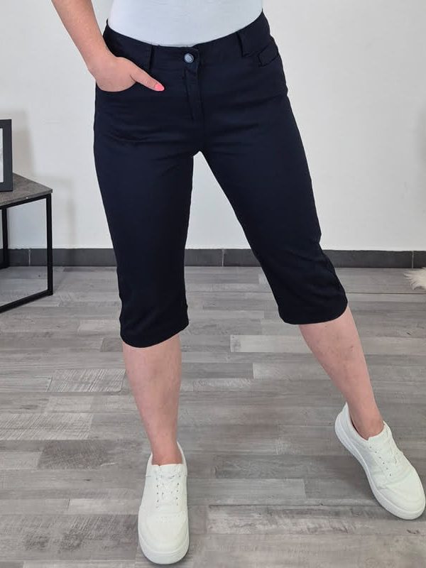 HLAČE L133 3/4 TEMNO MODRE