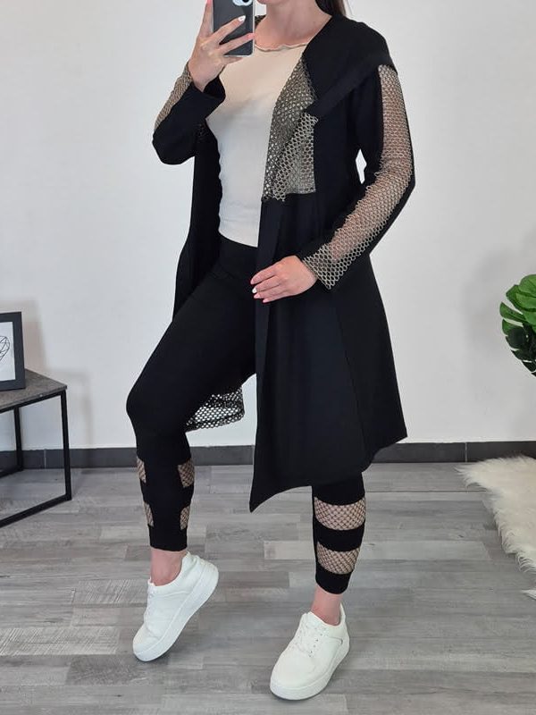 PLAŠČ MILANA ČRN