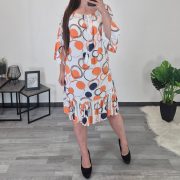 OBLEKA 22499 ORANŽNA