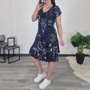 OBLEKA 77789 TEMNO MODRA