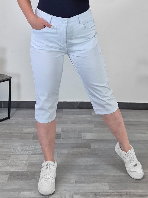 HLAČE L133 3/4 BELE