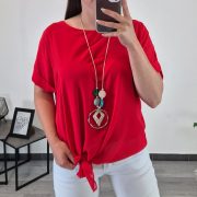 BLUZA 30563 RDEČA - slika 2