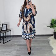 OBLEKA 6322 TEMNO MODRA