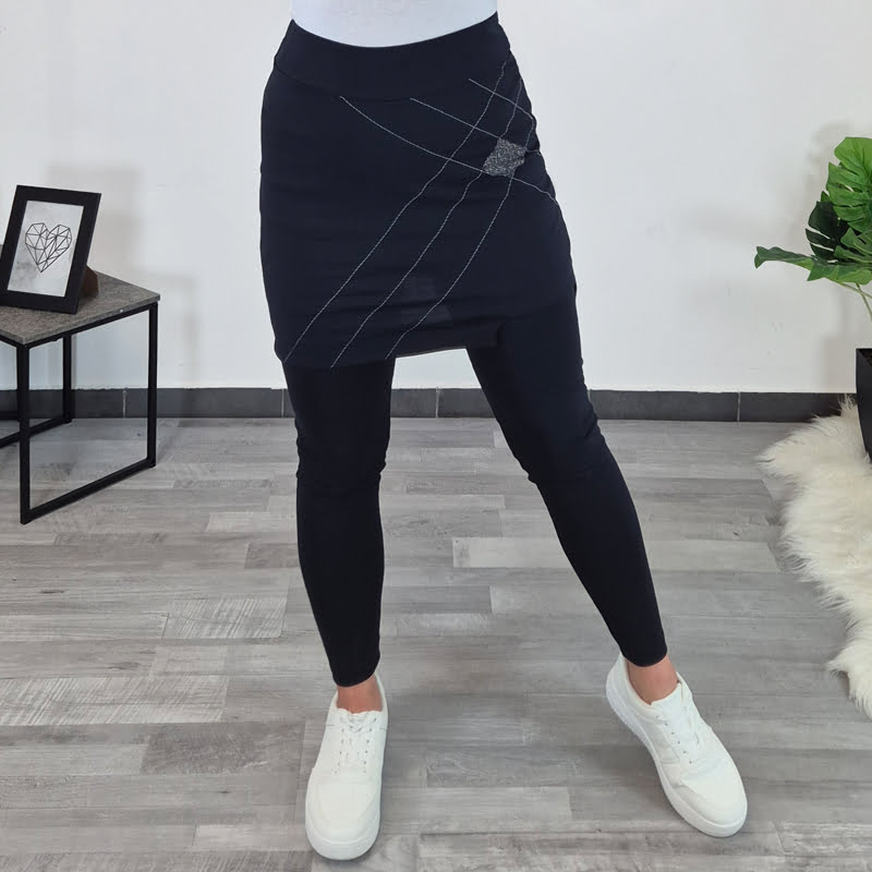 20240821_102246 HLAČE S KRILOM ROSELA TEMNO MODRE - slika 1