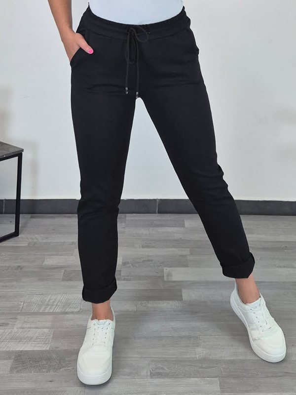 7/8 HLAČE 5567 ČRNE