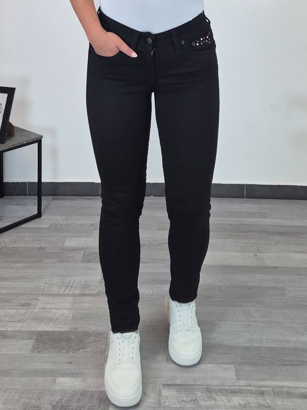 PUSH UP SCOCH HLAČE 10831 ČRNE