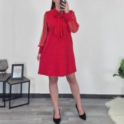 OBLEKA 10377 RDEČA - slika 3