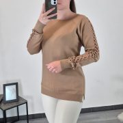 PULOVER DLV-367 RJAVA - slika 2