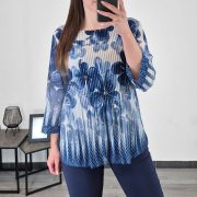 BLUZA 3127 TEMNO MODRA