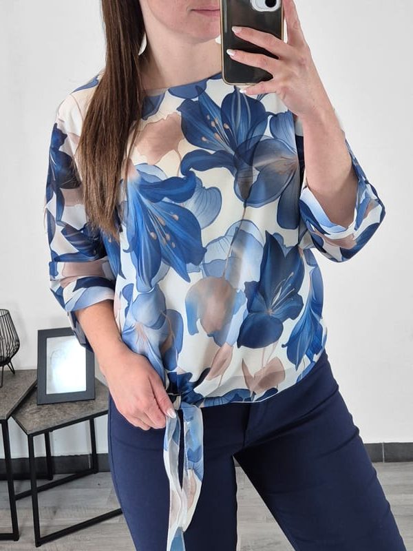 BLUZA 6380 TEMNO MODRA