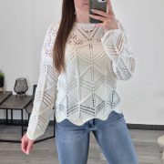 PULOVER 3139 BELA - slika 3