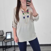 BLUZA 24671 BEŽ