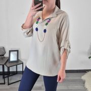 BLUZA 24671 BEŽ - slika 2