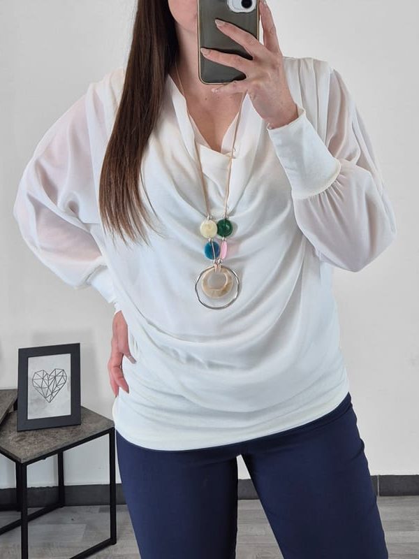 BLUZA 9755 BELA