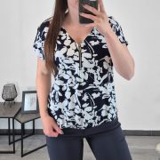 BLUZA 4618 TEMNO MODRA