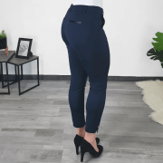 ELEGANTNE HLAČE DENISA 10649 7/8 TEMNO MODRE - slika 4