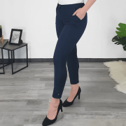 ELEGANTNE HLAČE DENISA 10649 7/8 TEMNO MODRE