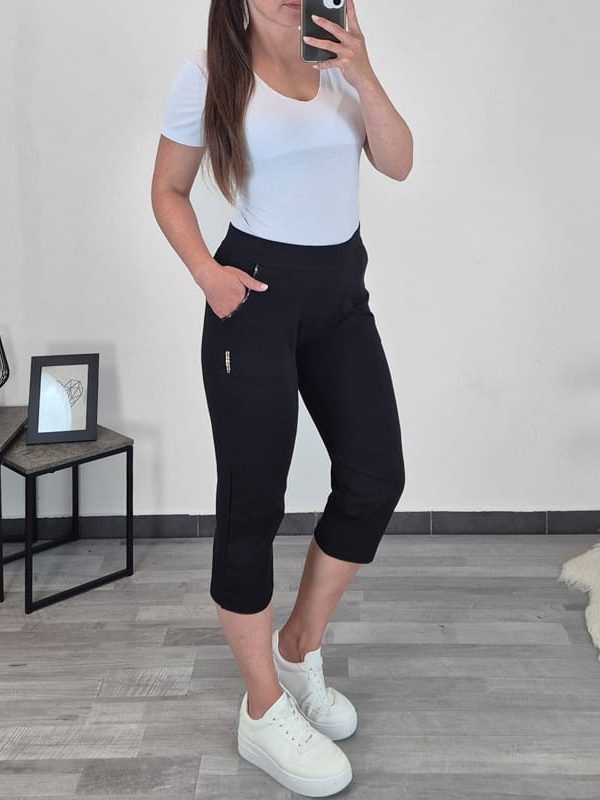 ŠPORTNE HLAČE 9004 3/4 ČRNE