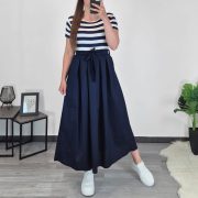 OBLEKA 8921 TEMNO MODRA