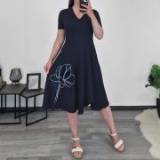 OBLEKA NEJA TEMNO MODRA