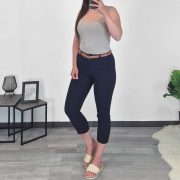 HLAČE 555 3/4 TEMNO MODRA - slika 2