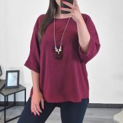 BLUZA 991254 BORDO