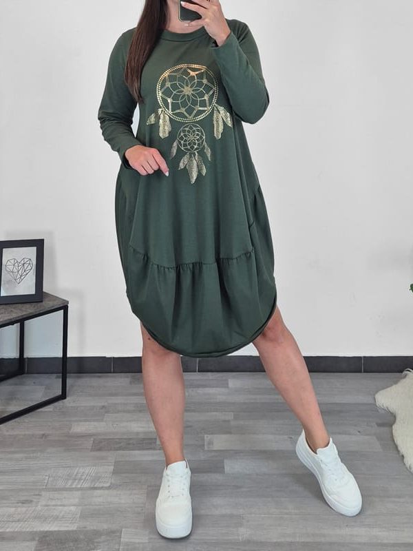 OBLEKA 10647 ZELENA