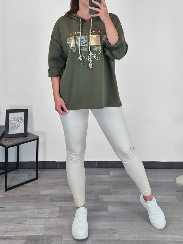 PULOVER 282601 OLIVNA