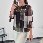 BLUZA 693414 RJAVA - slika 2