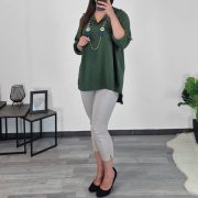 BLUZA 24671 OLIVNA - slika 2