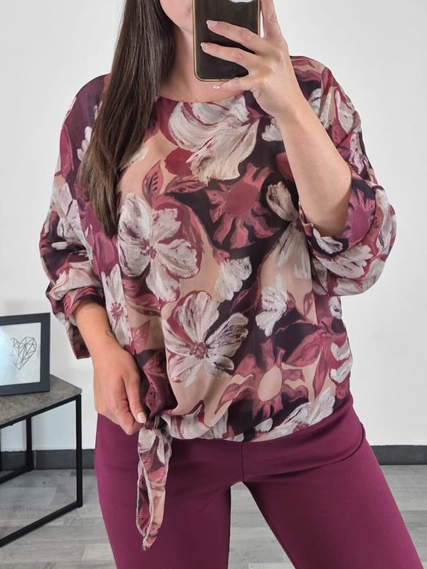 BLUZA 13759 BORDO