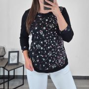 MAJICA LEDA ČRNA ROŽICE