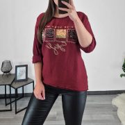 MAJICA 21608 BORDO - slika 2