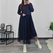 OBLEKA 1253 TEMNO MODRA - slika 2