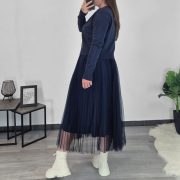 OBLEKA 1253 TEMNO MODRA - slika 3