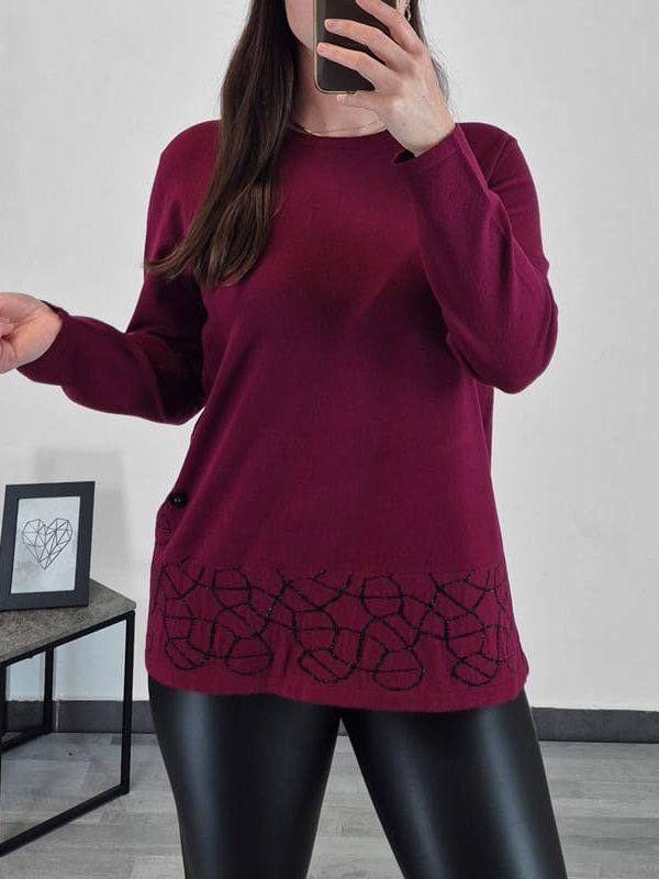 PLETENINA DK8026 BORDO