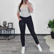 ŠPORTNE HLAČE IVES ČRNE VZOREC