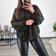 BLUZA 24201 TEMNO RJAVA