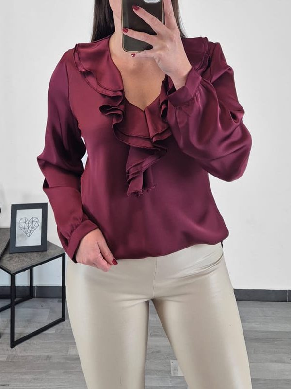 BLUZA 56320 BORDO