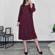 OBLEKA 3945 BORDO - slika 2