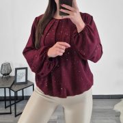 BLUZA 24201 BORDO - slika 2